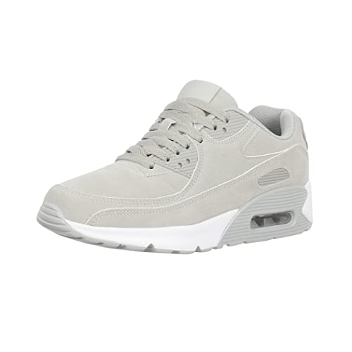 Elara Trendige Unisex Sneaker Damen Herren Sport Laufschuhe Turnschuhe Chunkyrayan G20-W LT Grey 38 von Elara