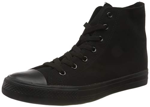 Elara Unisex Sneaker High Top Sportschuhe Chunkyrayan ZY9031-12-Allblack-44 von Elara