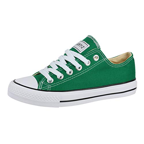Elara Unisex Sneaker Low top Turnschuh Textil Chunkyrayan 01-A-CA01-Green-46 von Elara
