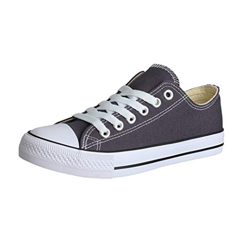 Elara Unisex Sneaker Low top Turnschuh Textil Chunkyrayan CHF Dk.Grey-36 von Elara