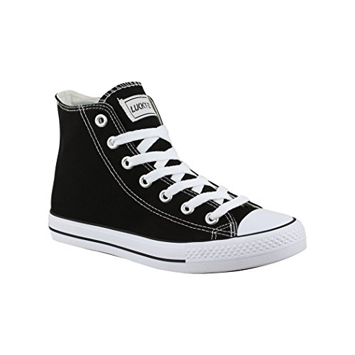 Elara Unisex Sneaker Schwarz-46 von Elara