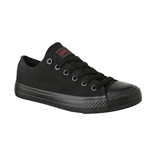 Elara Unisex Sneaker Textil Turnschuh Low top Chunkyrayan 089-A-AllBlack-41 Elara Unisex Sneaker Textil Turnschuh Low top Chunkyrayan 089-A-AllBlack-41 von Elara