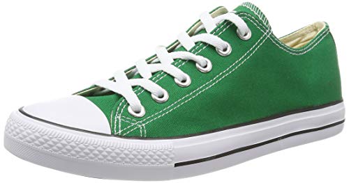 Elara Unisex Sneaker Textil Turnschuh Low top Chunkyrayan 089-A-CA01-Green-36 von Elara
