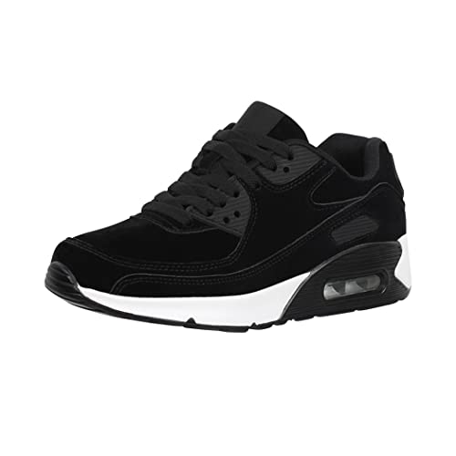 Elara Trendige Unisex Sneaker Damen Herren Sport Laufschuhe Turnschuhe Chunkyrayan G20-W Black 42 von Elara