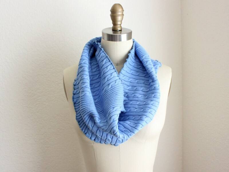 Upcycled Tube Cowl, Bleu De France Kabelstrick Upcycled Tube Cowl, Bleu De France Kabelstrick von ElasIdeaDesigns