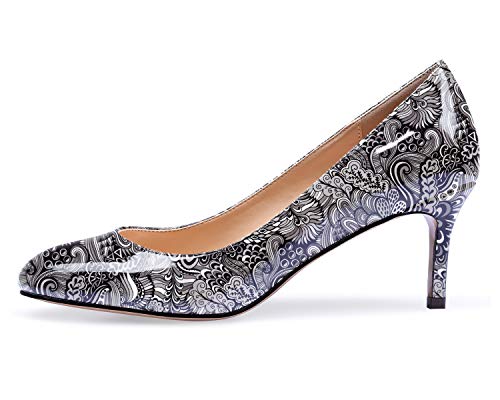 Elashe 2.5 inch Kitten Heels Klassische Damen Pumps Runde Zehen Kleid Brautschuhe Partei Büro Geschlossen Pumps Blume-Grau EU40 Elashe 2.5 inch Kitten Heels Klassische Damen Pumps Runde Zehen Kleid Brautschuhe Partei Büro Geschlossen Pumps Blume-Grau EU40 von Elashe