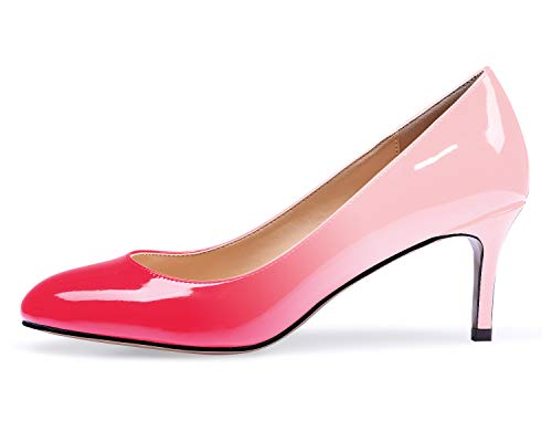 Elashe 2.5 inch Kitten Heels Klassische Damen Pumps Runde Zehen Kleid Brautschuhe Partei Büro Geschlossen Pumps Pfirsich EU40 Elashe 2.5 inch Kitten Heels Klassische Damen Pumps Runde Zehen Kleid Brautschuhe Partei Büro Geschlossen Pumps Pfirsich EU40 von Elashe