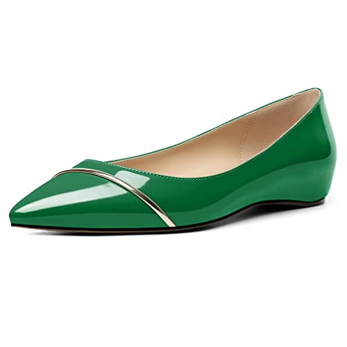 Elashe Damen Ballet Flats Spitze Flache Schuhe 2cm Slip On Low Heel Pumps Bequeme Hochzeit Schuhe Grün EU40 Elashe Damen Ballet Flats Spitze Flache Schuhe 2cm Slip On Low Heel Pumps Bequeme Hochzeit Schuhe Grün EU40 von Elashe