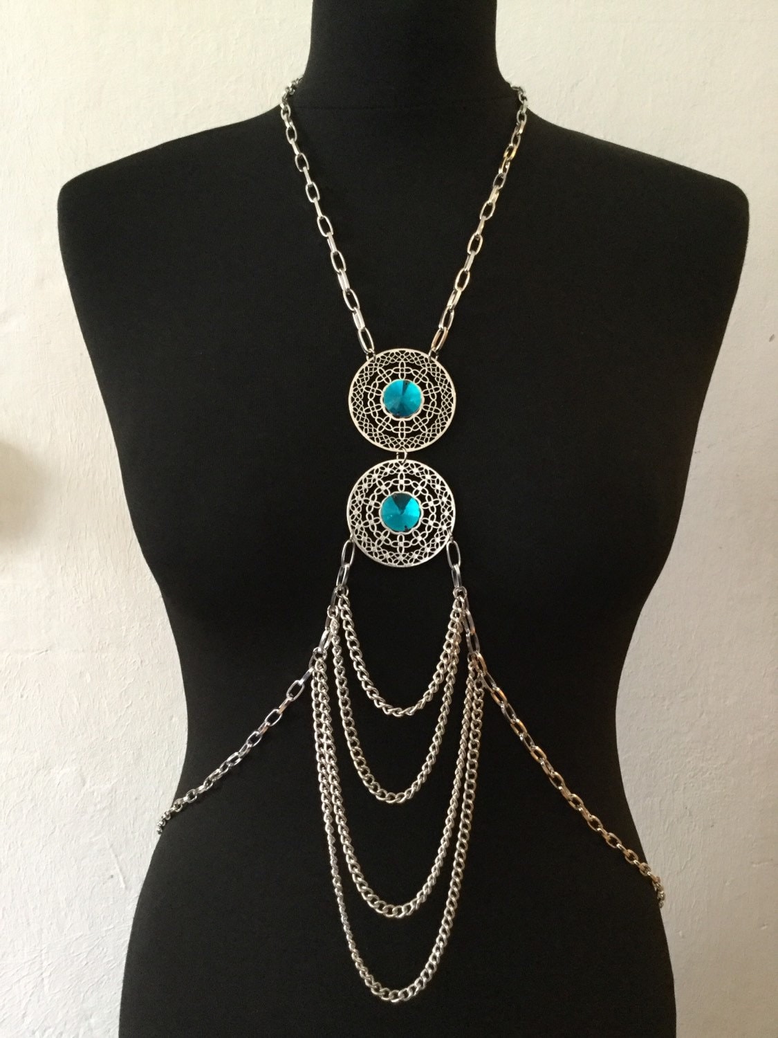 Bestseller, Sommer, Bodychain, Handgemachte Individuelle Halskette, Bodynecklace, Körperschmuck, Silberne Bestseller, Sommer, Bodychain, Handgemachte Individuelle Halskette, Bodynecklace, Körperschmuck, Silberne von ElbazardeKali