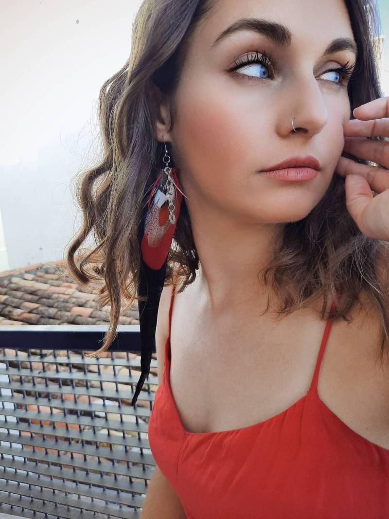 Feder Ohrringe, Boho Schmuck, Festival Outfit, Feder, Ethno Trendy Ohrringe Feder Ohrringe, Boho Schmuck, Festival Outfit, Feder, Ethno Trendy Ohrringe von ElbazardeKali