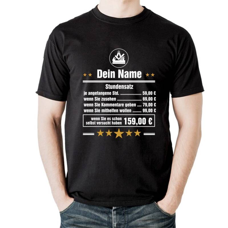 stundensatz Tischler Zünfte Zunftsymbol Handwerk Heavy, T-Shirt Zunftlogo, Schreiner stundensatz Tischler Zünfte Zunftsymbol Handwerk Heavy, T-Shirt Zunftlogo, Schreiner von Elbedruck