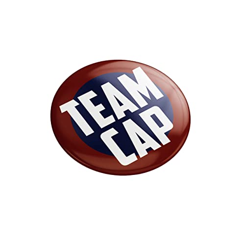 Elbenwald Button Team Cap Motiv für Marvel und Captain America Fans Ø 5,5 cm von Elbenwald