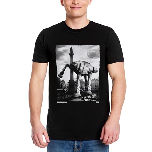 Elbenwald Chunk Star Wars T-Shirt - Empire Square Motiv auf hochwertiger Bio-Baumwolle für Herren Damen Unisex Schwarz - L von Elbenwald