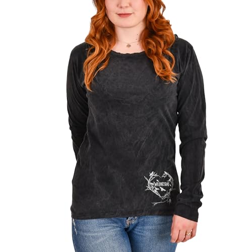 Elbenwald Damen Sweater mit Kapuze Dance für Wednesday Fans - Kapuzenpullover - Baumwolle - Schwarz - M von Elbenwald