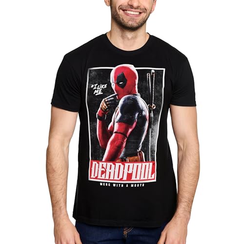 Elbenwald Deadpool 3 Shirt mit I Like Me Design für Herren Damen Unisex Baumwolle Schwarz - M von Elbenwald