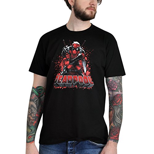Elbenwald Deadpool T-Shirt mit Great Ass Motiv für Herren Damen Unisex Baumwolle Schwarz - XXXL von Elbenwald