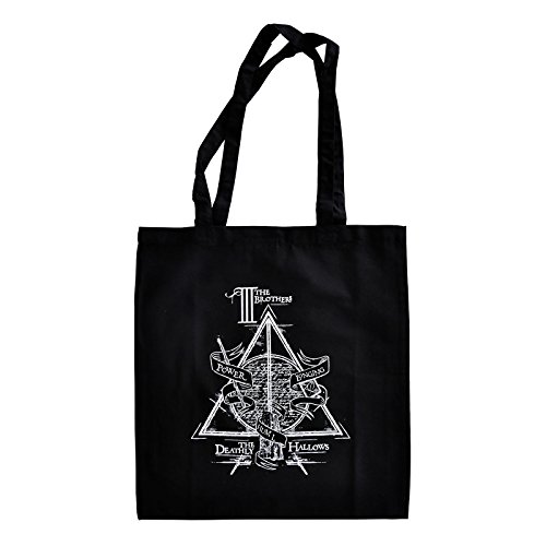 Elbenwald Harry Potter Shopper Beutel Heiligtümer des Todes Symbol Die DREI Brüder Frontprint 38 x 41 cm Baumwolle schwarz Elbenwald Harry Potter Shopper Beutel Heiligtümer des Todes Symbol Die DREI Brüder Frontprint 38 x 41 cm Baumwolle schwarz von Elbenwald
