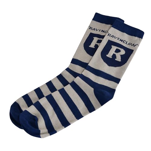 Elbenwald Harry Potter Socken Ravenclaw Logo für Herren Damen Unisex Baumwolle Blau-Grau - 40-43 von Elbenwald