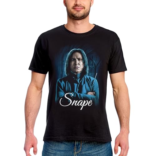 Elbenwald Harry Potter T-Shirt mit Severus Snape Motiv - Dunkles Design für Herren Damen Unisex Baumwolle Schwarz - XS von Elbenwald