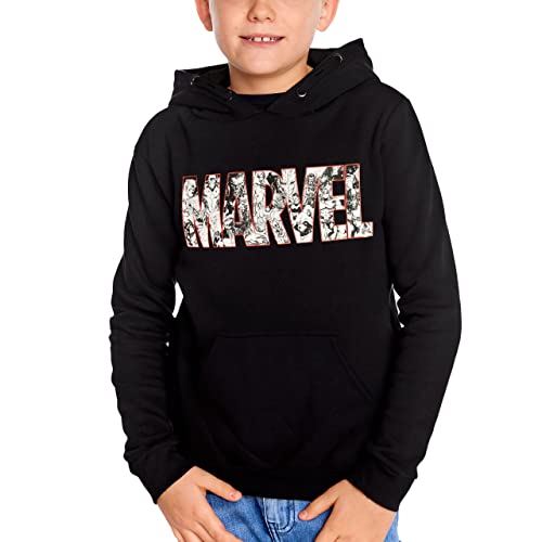 Elbenwald Marvel Hoodies mit Marvel Comic Motiv für Kinder Baumwolle schwarz -128 von Elbenwald