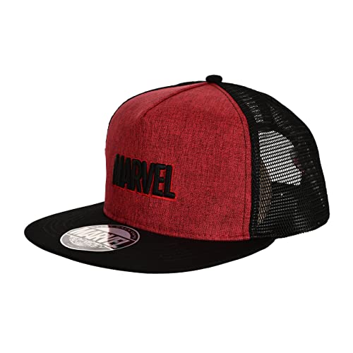 Elbenwald Marvel Snapback mit Marvel Logo für Herren Damen Unisex schwarz, rot von Elbenwald