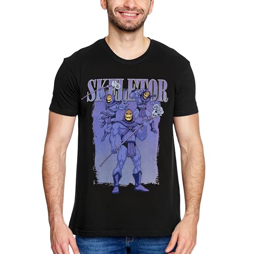 Elbenwald Masters of The Universe T-Shirt mit Skeletor Motiv - Für Herren Damen Unisex - Baumwolle Schwarz - XXL von Elbenwald