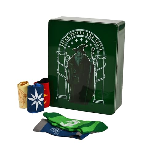 Elbenwald Socken Adventskalender 2024 Herr der Ringe - Weihnachtskalender mit Socken zum Befüllen für Erwachsene - Geschenkidee für Männer Frauen Unisex - Baumwolle - 40-45 von Elbenwald