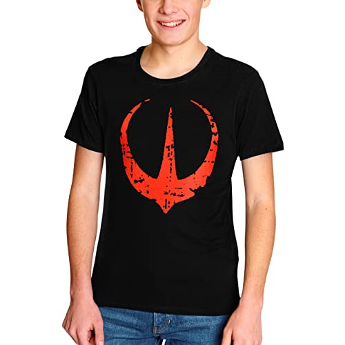 Elbenwald Star Wars Andor T-Shirt mit Rebellion Logo Design für Herren Damen Unisex Baumwolle schwarz - L von Elbenwald