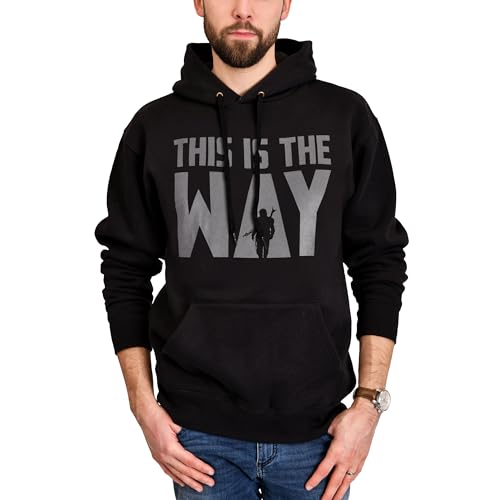 Elbenwald Star Wars Hoodie mit This is The Way Motiv Print für Herren Damen Unisex Baumwolle Schwarz - XL von Elbenwald