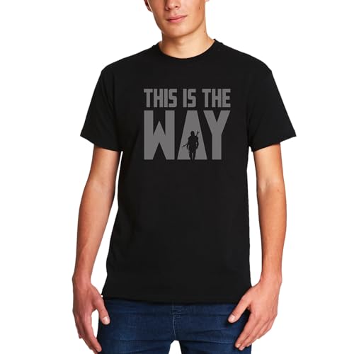 Elbenwald Star Wars T-Shirt mit This is The Way Motiv Print für Herren Damen Unisex Baumwolle Schwarz - XL von Elbenwald