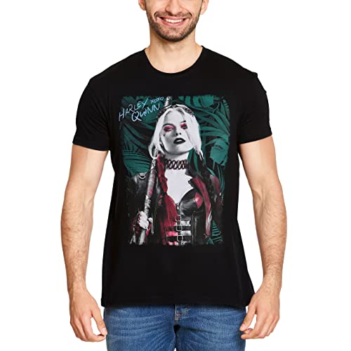 Elbenwald Suicide Squad T-Shirt Harley Quinn Motiv DC Comics Damen Herren Baumwolle schwarz - L von Elbenwald