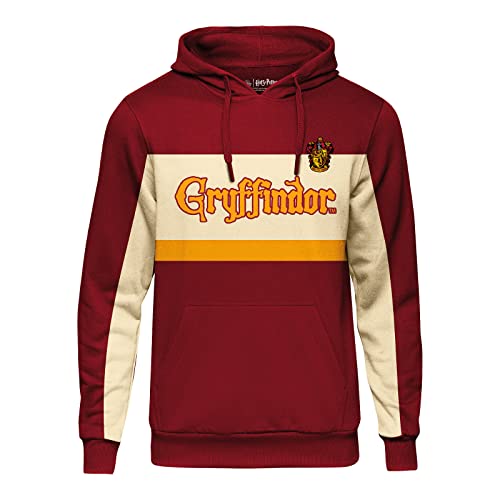 Harry Potter Hoodie mit Team Gryffindor Block Motiv für Herren Damen Unisex Baumwolle rot - M von Elbenwald