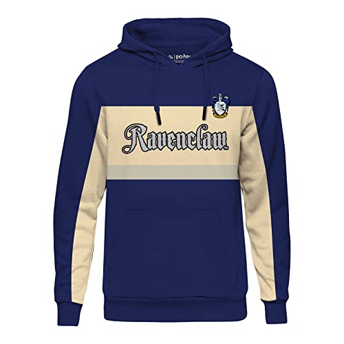 Harry Potter Hoodie mit Team Ravenclaw Block Motiv für Herren Damen Unisex Baumwolle blau - L von Elbenwald