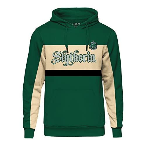 Harry Potter Hoodie mit Team Slytherin Block Motiv für Herren Damen Unisex Baumwolle grün - M von Elbenwald