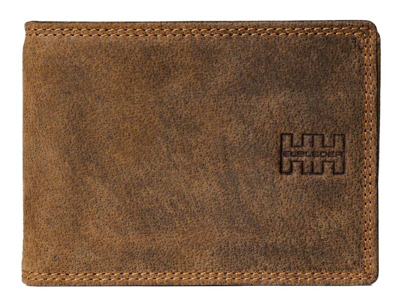 Elbleder Geldbörse Dollarclip Polo 106 10 Steckfächer Herren aus Echtleder, mit RFID Schutz und Münzfach Braun-Vintage von Elbleder