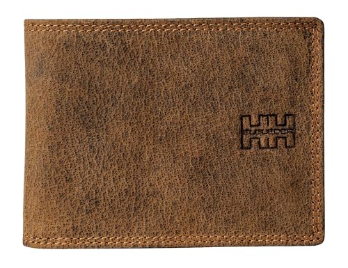 Elbleder Geldbörse Herren Leder mit Münzfach | Braun Vintage | RFID-Schutz | Portemonnaie Echtleder | Geldbeutel Business für 10 Karten | Design Wallet Polo 105-01 VBR von Elbleder