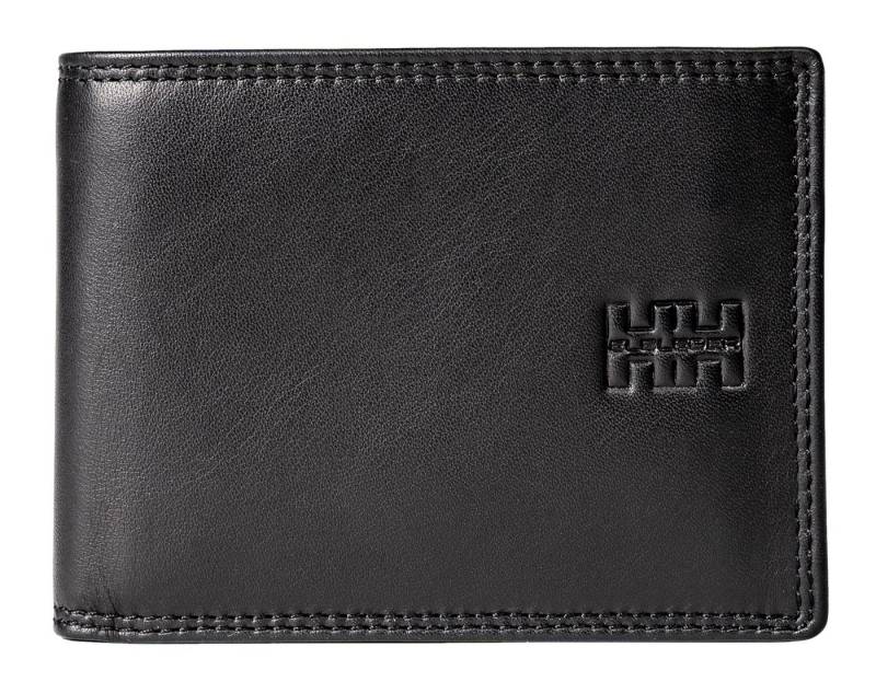 Elbleder Geldbörse Polo 105-01 Herren Business Portemonnaie aus Echtleder, mit 10 Kartenfächern und RFID-Schutz Schwarz Nappa von Elbleder