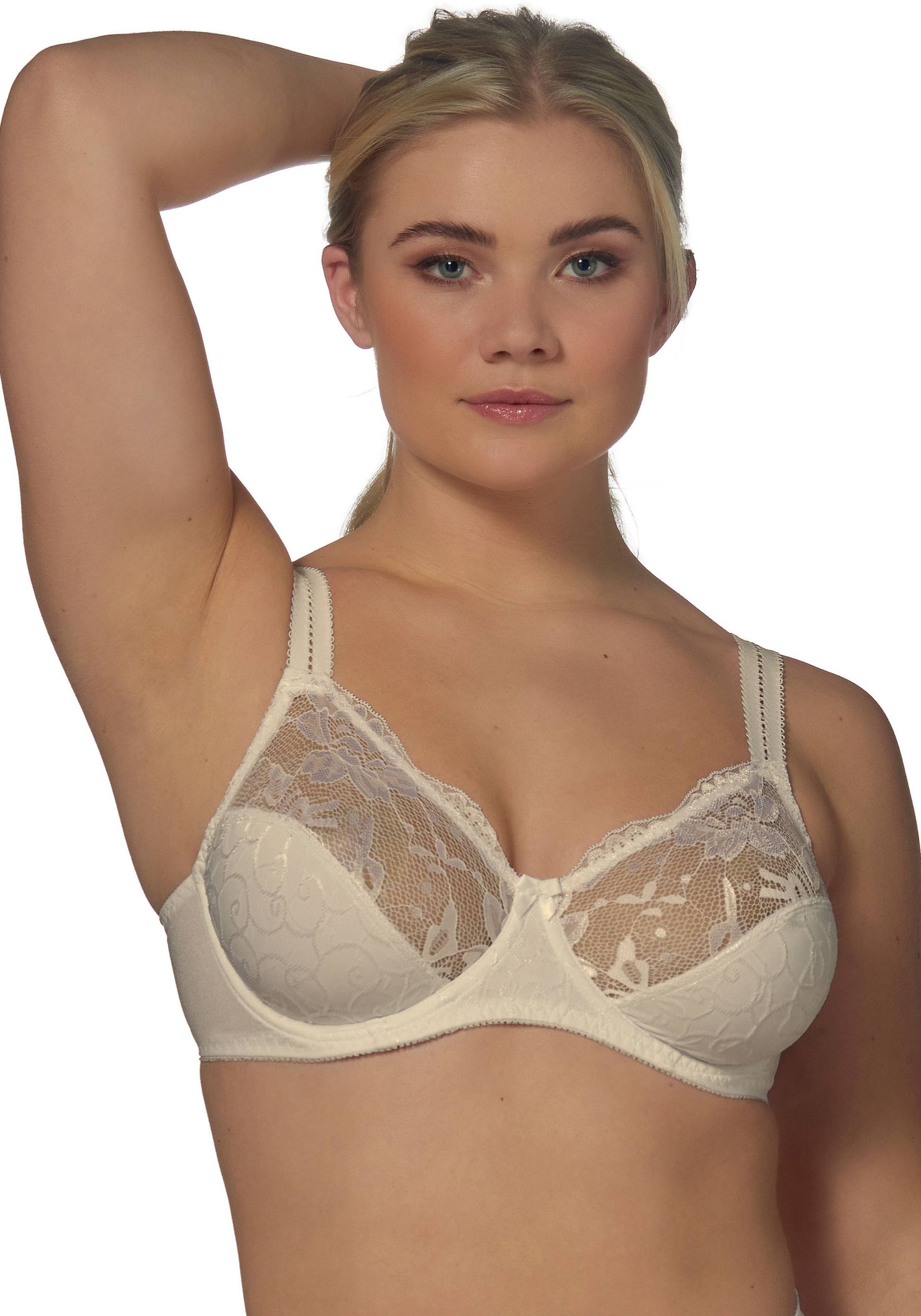 Elbrina Bügel-BH "EMBROIDERY" breite Träger, ohne Schale, mit Bügel, mit Spitze, feminin von Elbrina