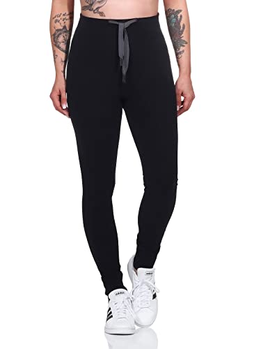 Elbsand Damen Leggings ESCaya Stretch-Hose mit Logo-Print 70492 00 Quarz (994) S von Elbsand