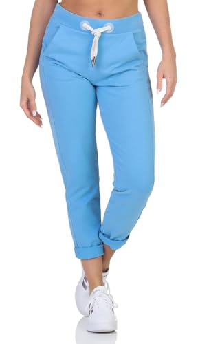 Elbsand Damen 7/8 Jogginghose ESBrinja knöchellange Sweathose 70115 00 Light Azure (732) S von Elbsand