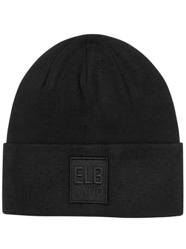 Elbsand Damen Beanie ESBea Strickmütze mit Logopatch 10011 00 Quarz (994) von Elbsand