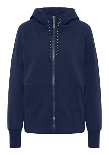 Elbsand Damen Kapuzen-Sweatjacke Malvina (DE/NL/SE/PL, Alphanumerisch, L, Regular, Regular, Coldwater_Denim Blue) von Elbsand