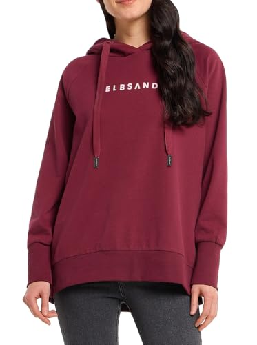 Elbsand Damen Kapuzen-Sweatshirt ESSvana Damenpullover 70293 00 Ruby (450) XXL von Elbsand