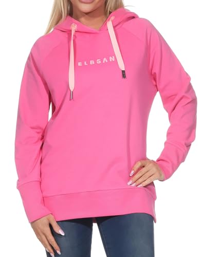 Elbsand Damen Kapuzen-Sweatshirt ESSvana Damenpullover 70293 00 Soda Pink (530) M von Elbsand