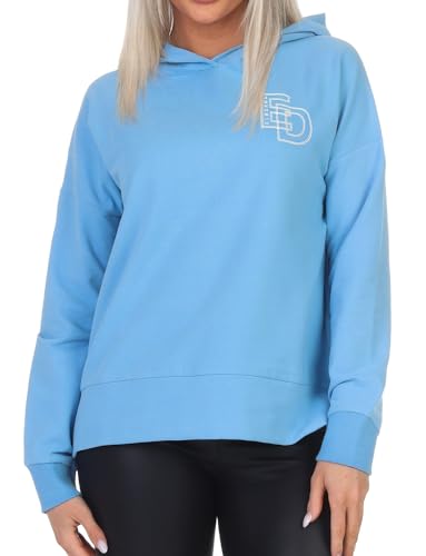 Elbsand Damen Kapuzen-Sweatshirt Hoodie ESWJonna mit Rückenprint 70680 00 Light Azure (732) M von Elbsand