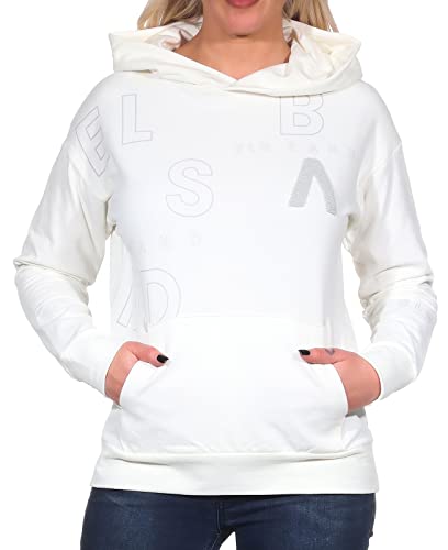 Elbsand Damen Kapuzen-Sweatshirt Hoodie ESWLiya 70568 00 Cloud White (166) XL von Elbsand