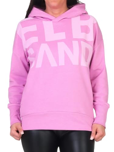 Elbsand Damen Kapuzen-Sweatshirt Hoodie mit Logoprint ESGarun 70262 00 Pink Mauve Mel. (549) M von Elbsand