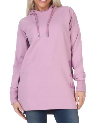 Elbsand Damen Long-Hoodie ESFerun Sweatshirt mit Kapuze 70512 00 English Rose (544) L von Elbsand