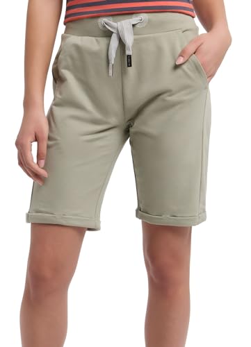Elbsand Damen Sweat-Shorts Bermuda ESBrinjana Kurze Sweathose 70223 00 Khaki (830) S von Elbsand