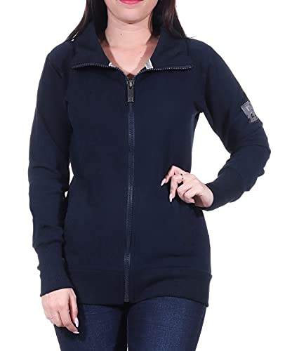 Elbsand Alvis Damen Sweatjacke mit hohem Kragen, Zip-Jacke, Reißverschluss, Regular Fit von Elbsand